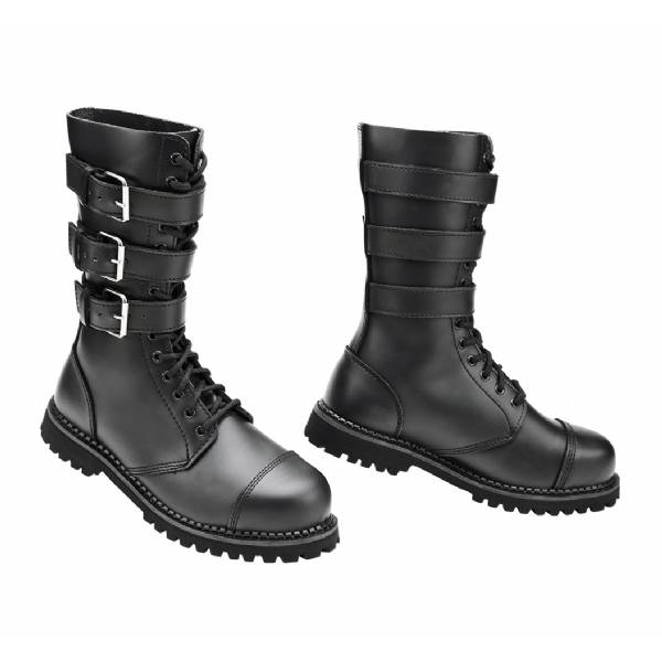 Anfibi Militari in Pelle Phantom 3 fibbie - Brandit