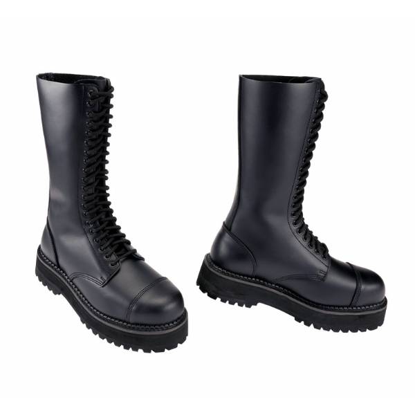 Anfibi Militari in Pelle Phantom Plateau 20 Buchi - Brandit