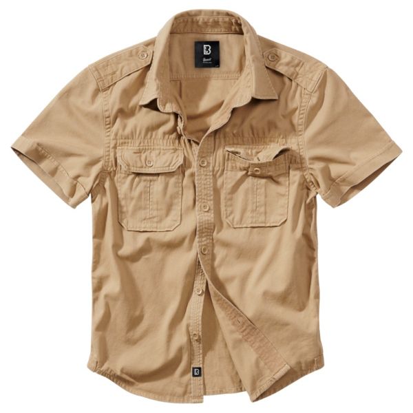 Camicia Vintage Manica Corta - Camel - Brandit