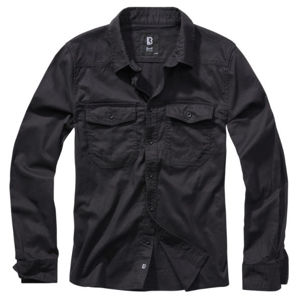 Camicia Flanella Manica Lunga - Nero - Brandit