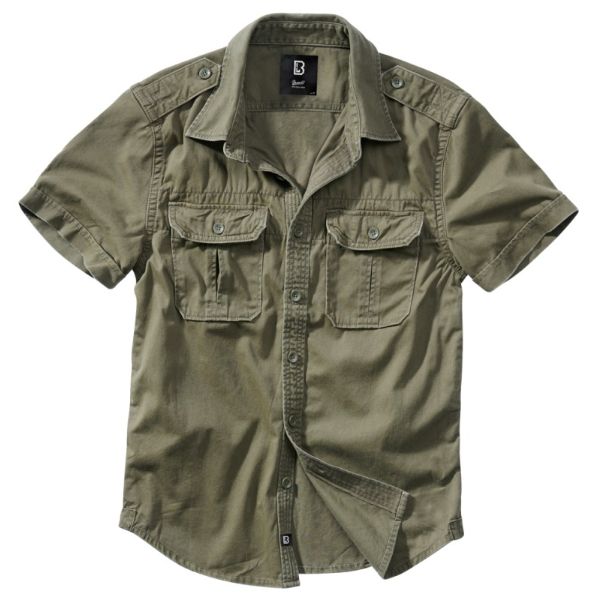 Camicia Vintage Manica Corta Olive - Brandit