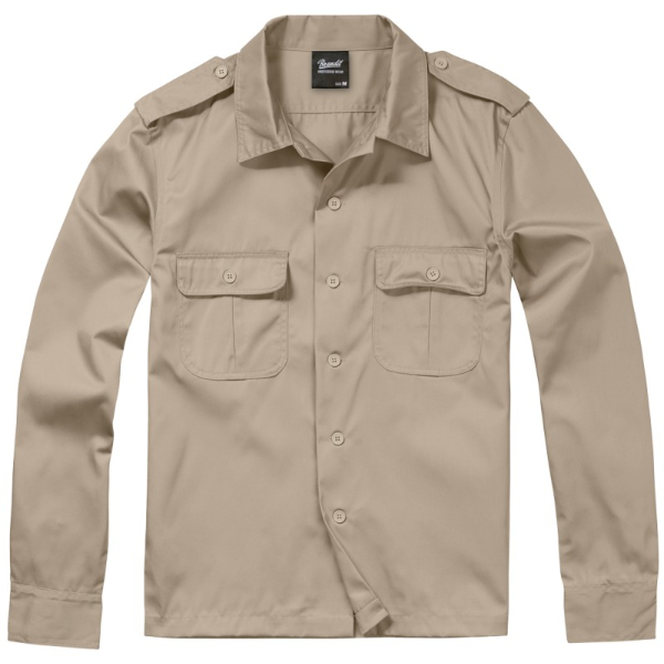 Camicia US Manica Lunga - Khaki - Brandit