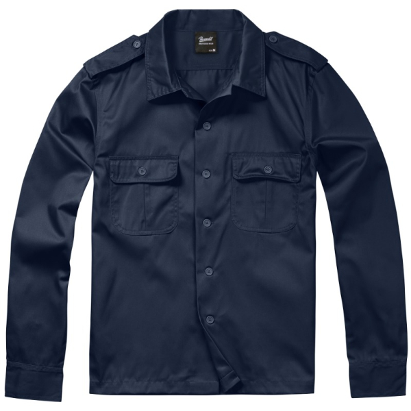 Camicia US Manica Lunga - Navy - Brandit
