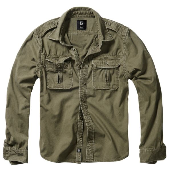 Camicia Vintage Manica Lunga - Olive - Brandit