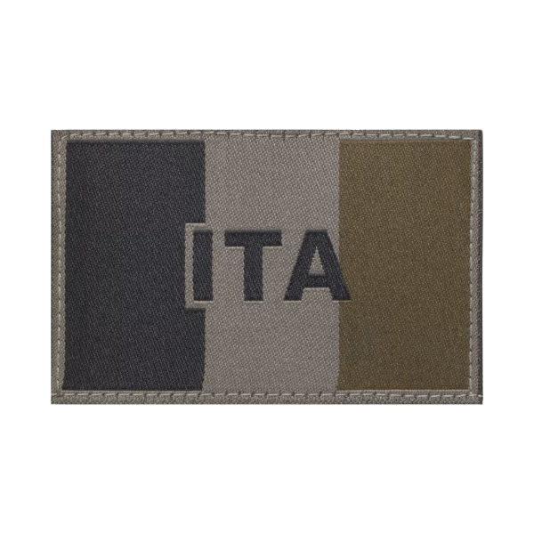 Patch Bandiera Italiana RAL7013 Ricamata con Velcro