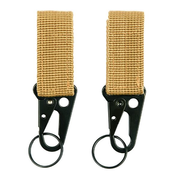 Moschettone Molle con Portachiavi 2 pezzi - Coyote - 101 INC