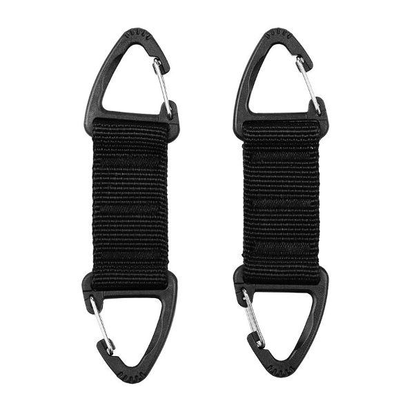 Moschettone Doppio Molle 2 pezzi - Nero - 101 INC