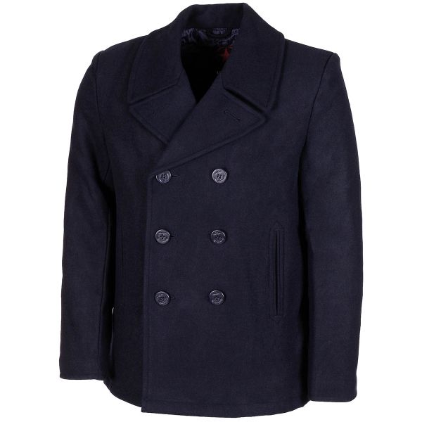 Giacca Pea Coat US -Navy Blue - MFH