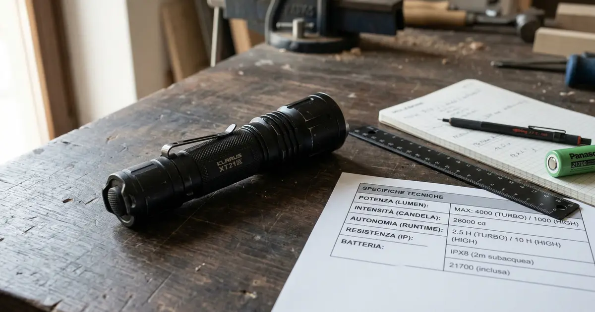 Torcia tattica: differenza tra lumen, candela, autonomia e IP